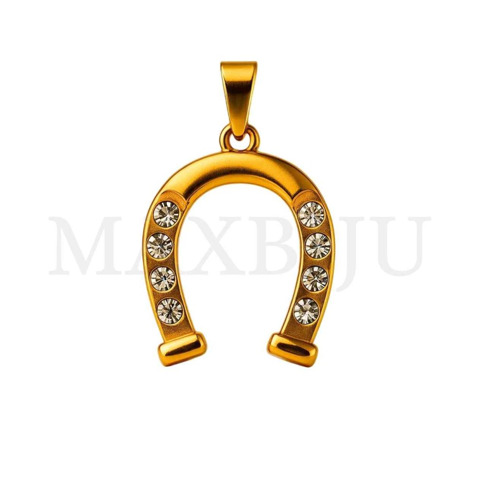 Stainless Steel Horseshoe Pendant 26x32mm