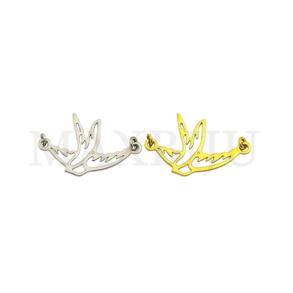 Stainless Steel Bird Pendant 34x20mm