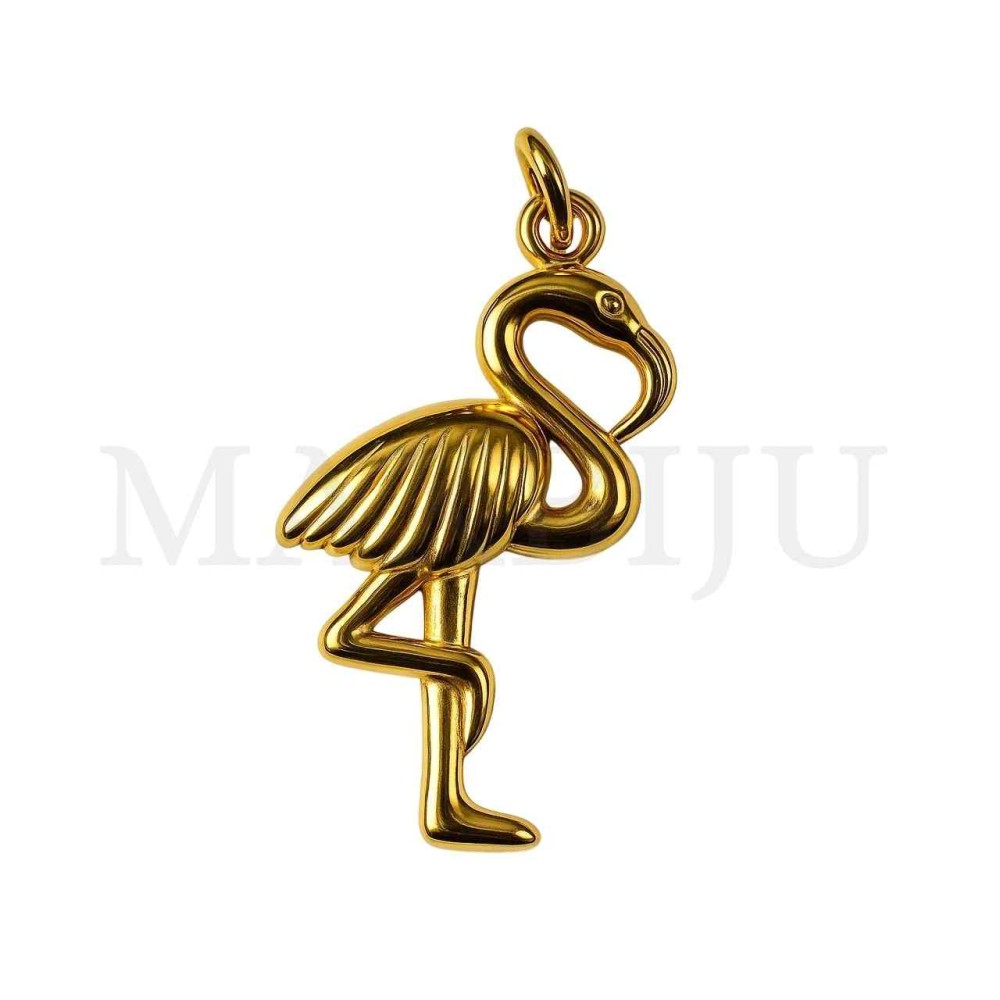 Stainless Steel Flamingo Pendant 10x20mm