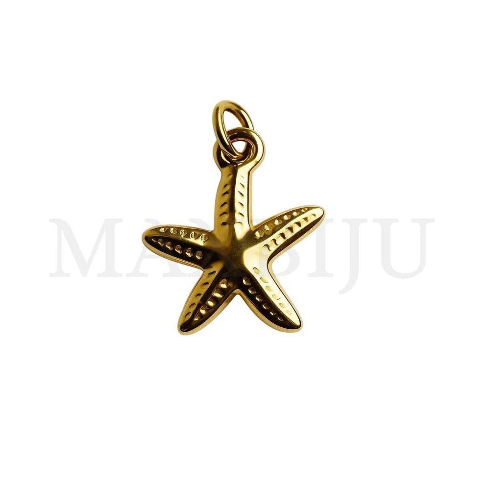 Stainless Steel Starfish Pendant 12x14mm