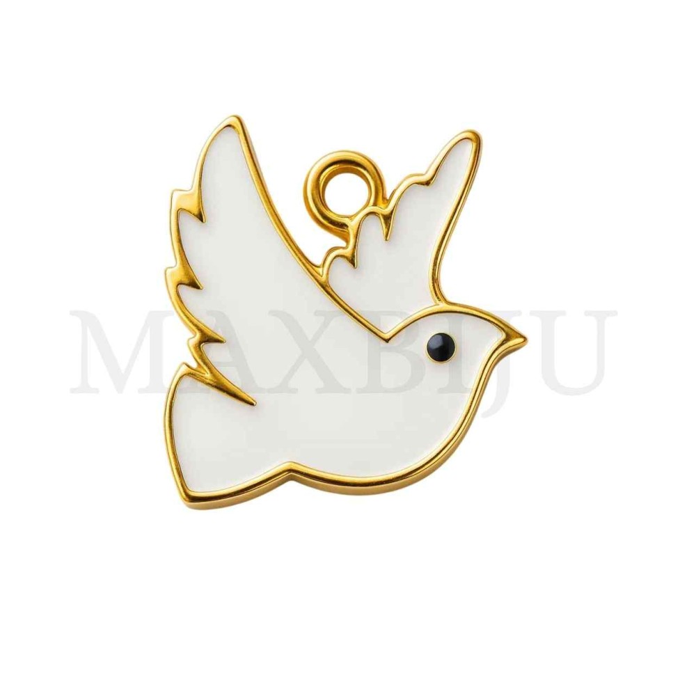 Stainless Steel Dove Pendant 14x14mm