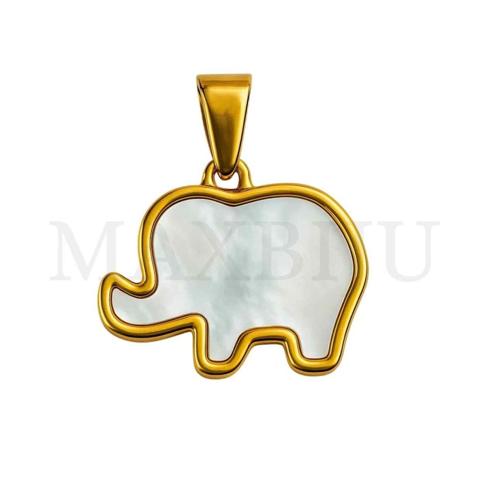 Stainless Steel Elephant Pendant 20x18mm