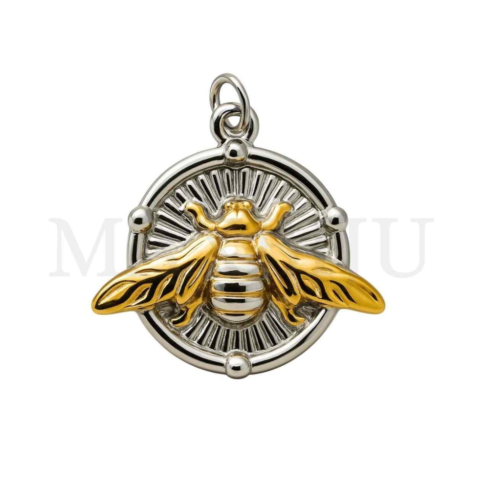 Stainless Steel Bee Pendant 27x24mm