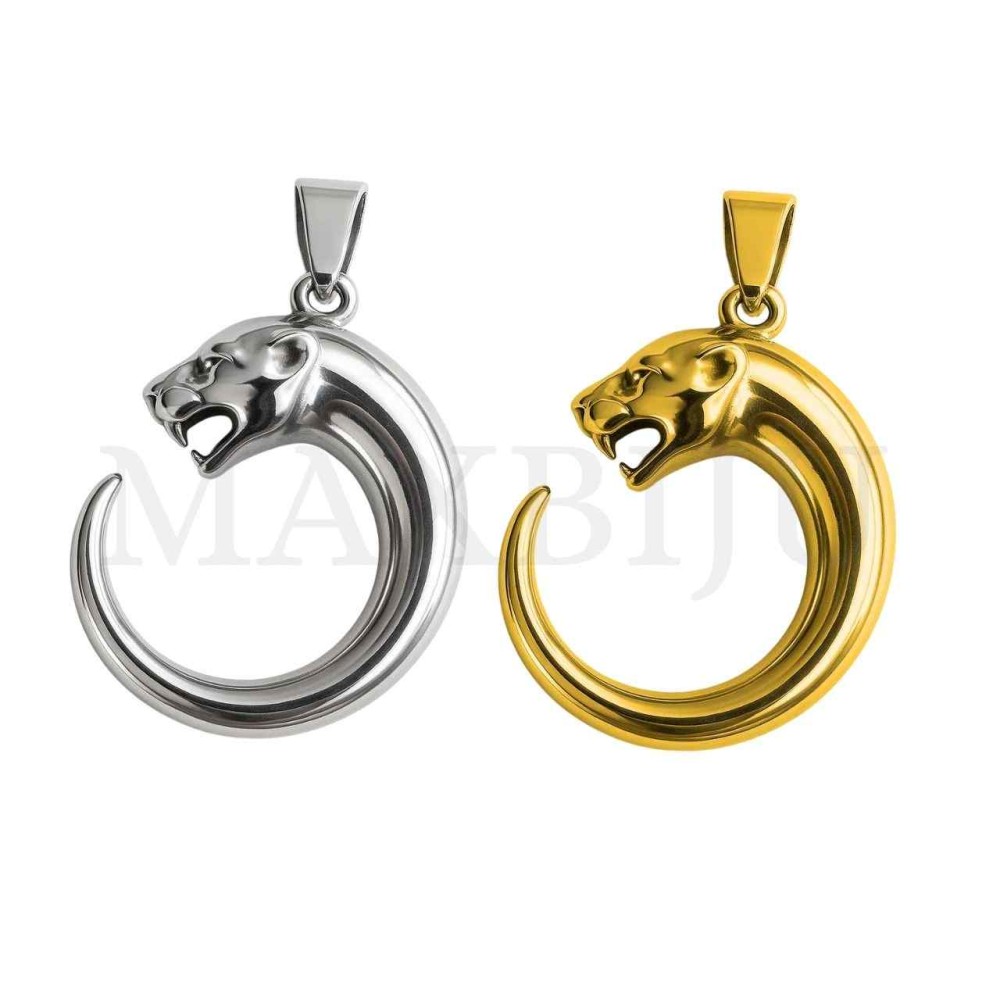 Stainless Steel Tiger Pendant 27x35mm