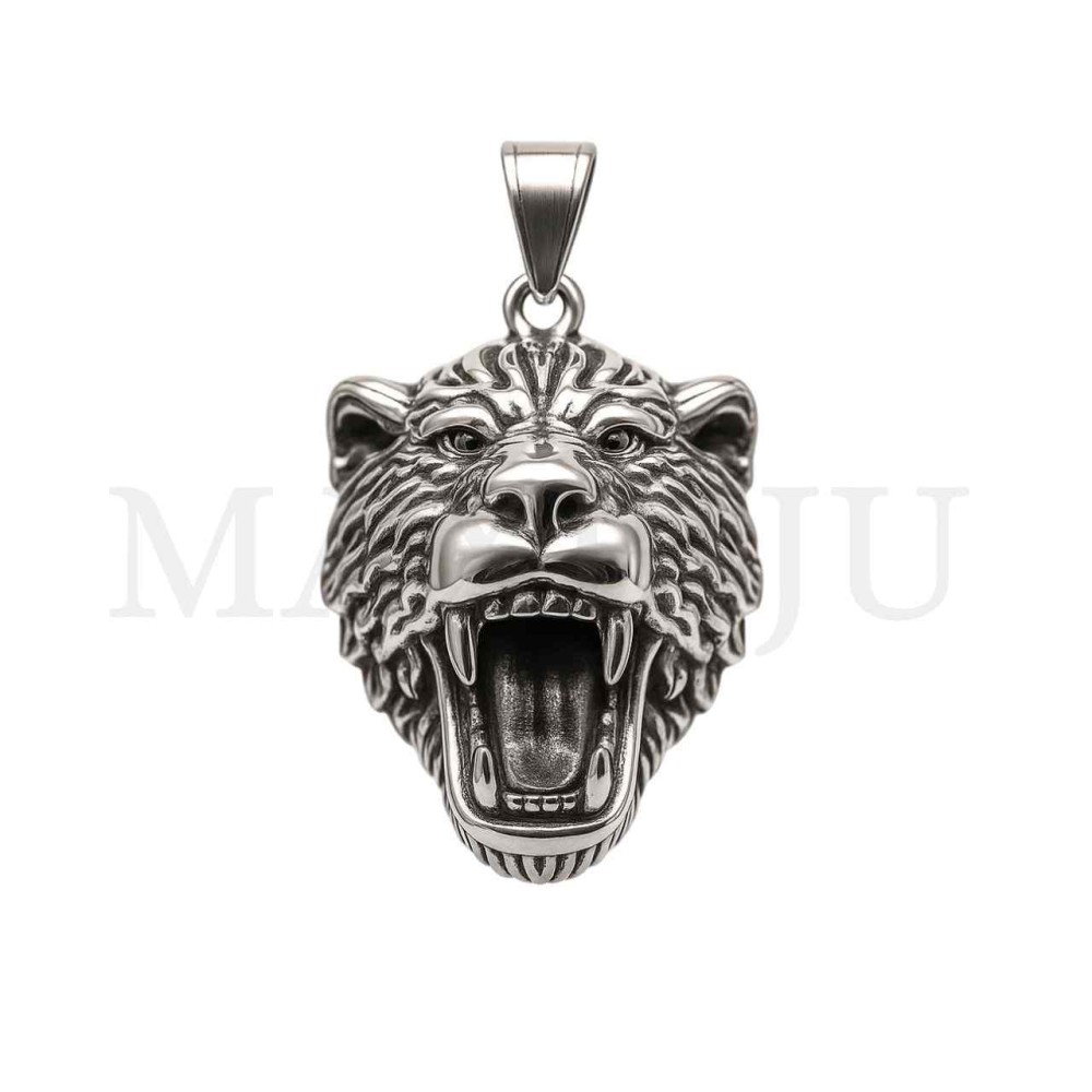 Stainless Steel Bear Pendant 38x57mm