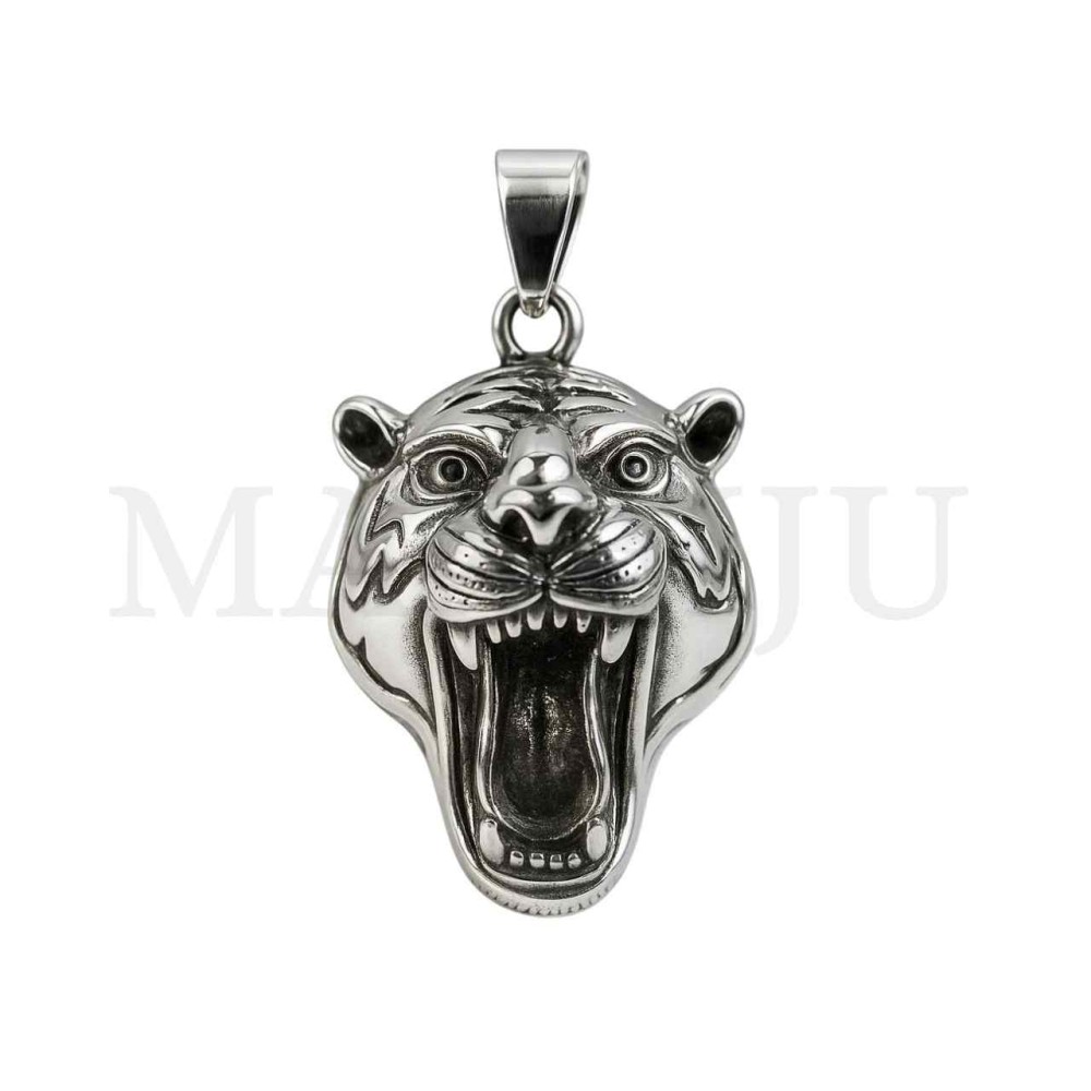 Stainless Steel Tiger Pendant 35x57mm