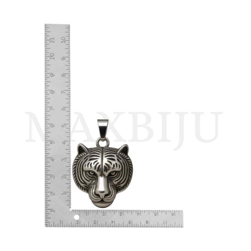 Stainless Steel Tiger Pendant 35x40mm