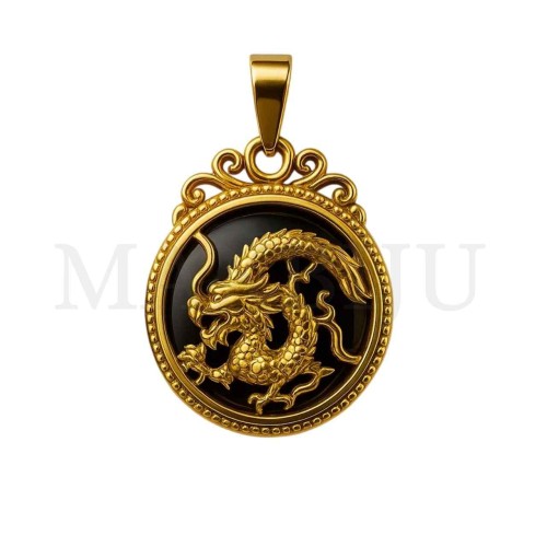 Stainless Steel Dragon Pendant 30x35mm