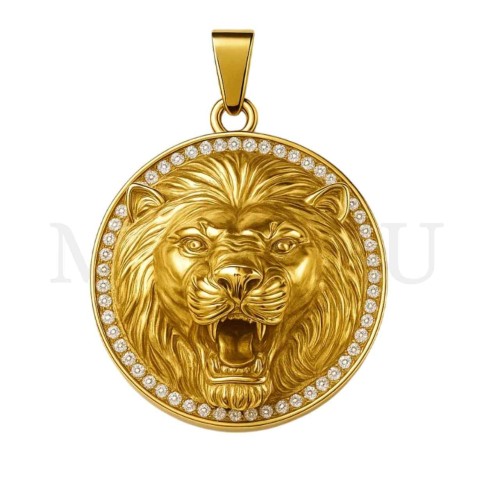 Stainless Steel Lion Pendant 47x53mm