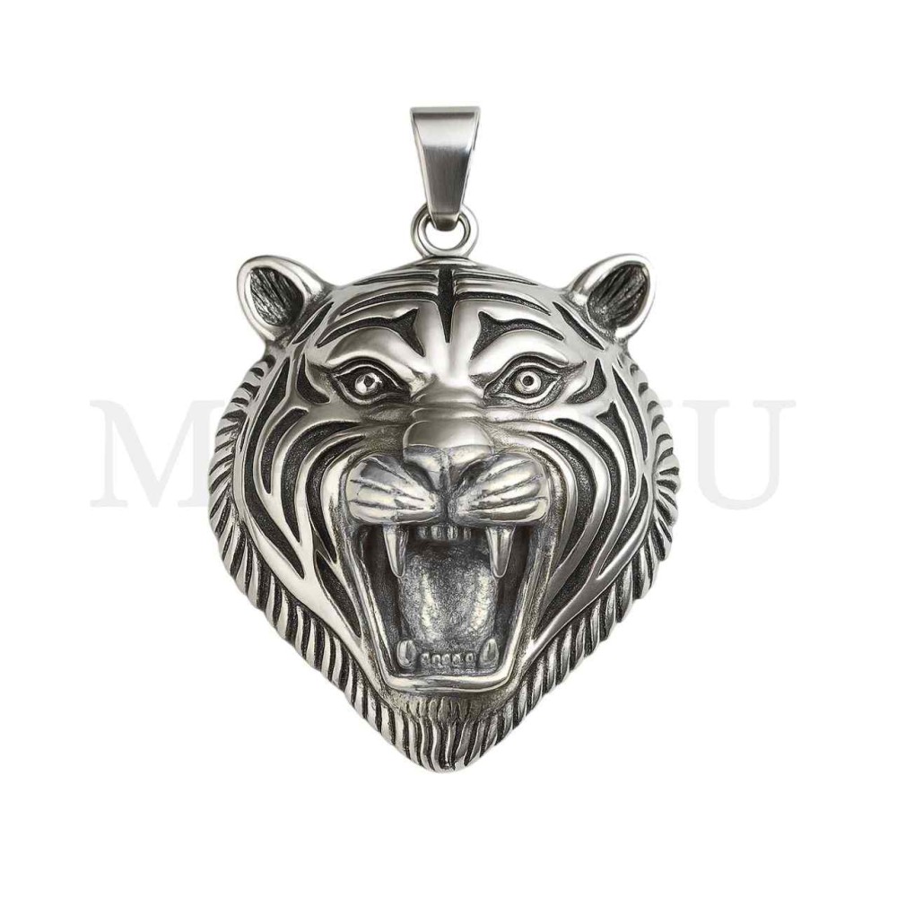 Stainless Steel Tiger Pendant 47x57mm