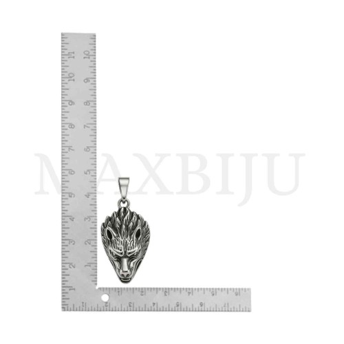 Stainless Steel Wolf Pendant 22x48mm