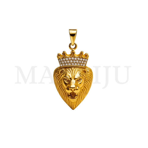 Stainless Steel Lion Pendant 28x50mm