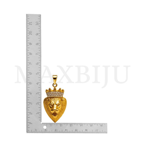 Stainless Steel Lion Pendant 28x50mm