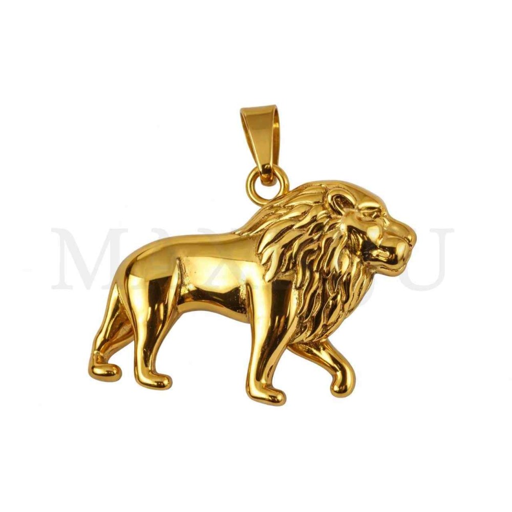 Stainless Steel Lion Pendant 32x28mm