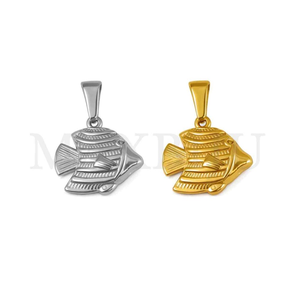 Stainless Steel Fish Pendant 17x16mm