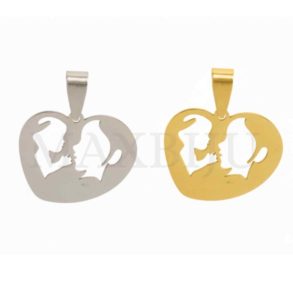 Stainless Steel Pendant - Mom and Child 25x20mm