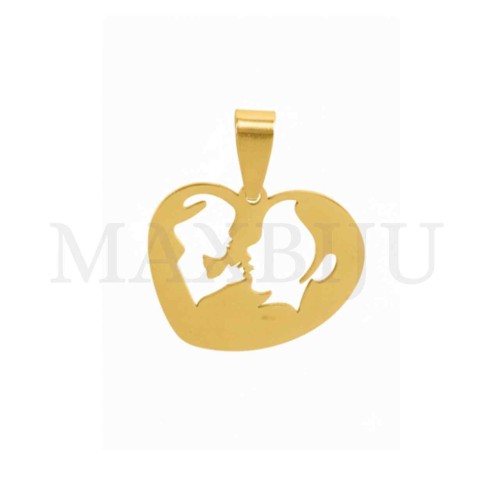 Stainless Steel Pendant - Mom and Child 25x20mm