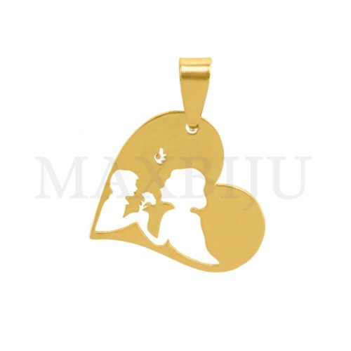 Stainless Steel Pendant - Mom and Child 25x22mm