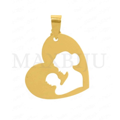 Stainless Steel Pendant - Mom and Child 27x30mm