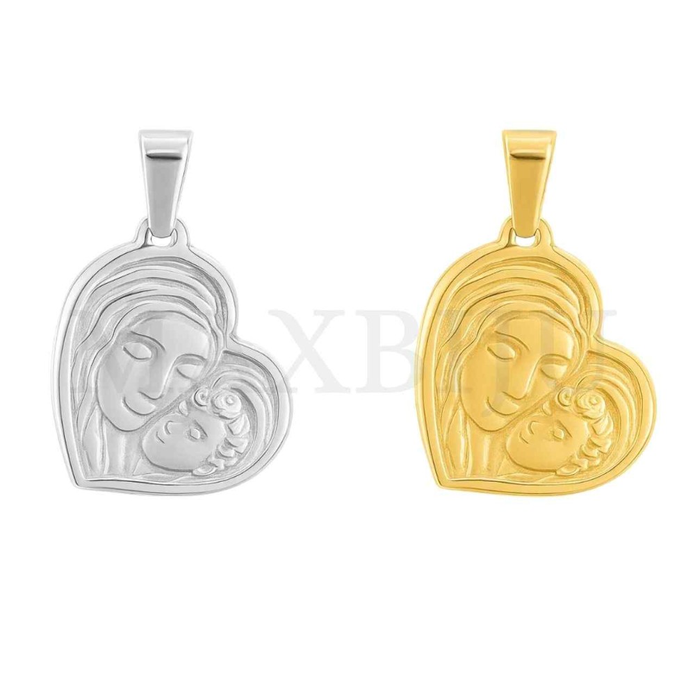 Stainless Steel Pendant - Mom and Child 16x19mm