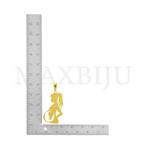 Stainless Steel Pendant - Mom and Child 25x45mm