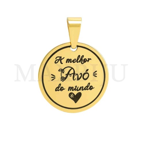 Stainless Steel Pendant - A melhor Avó do mundo (20mm)