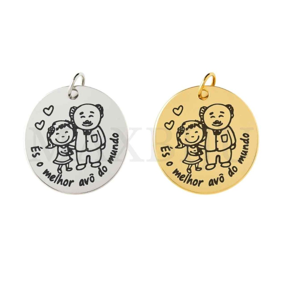 Stainless Steel Pendant - És o melhor avô do mundo (22mm)