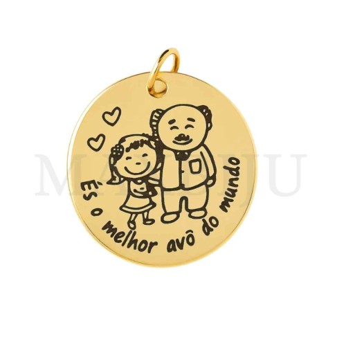 Stainless Steel Pendant - És o melhor avô do mundo (22mm)