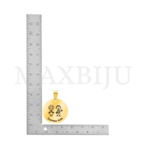 Stainless Steel Pendant - Queridos Avós (25mm)