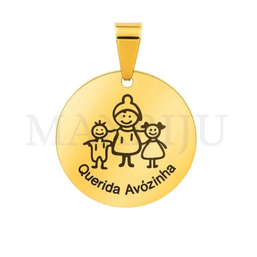 Stainless Steel Pendant - Querida Avózinha (25mm)