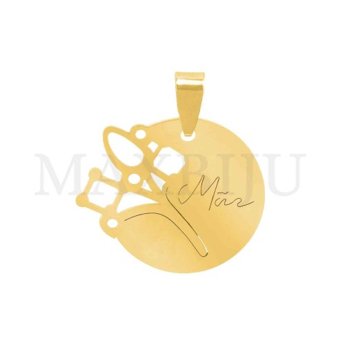 Stainless Steel Pendant - Mãe (25mm)