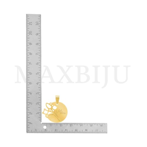 Stainless Steel Pendant - Mãe (25mm)