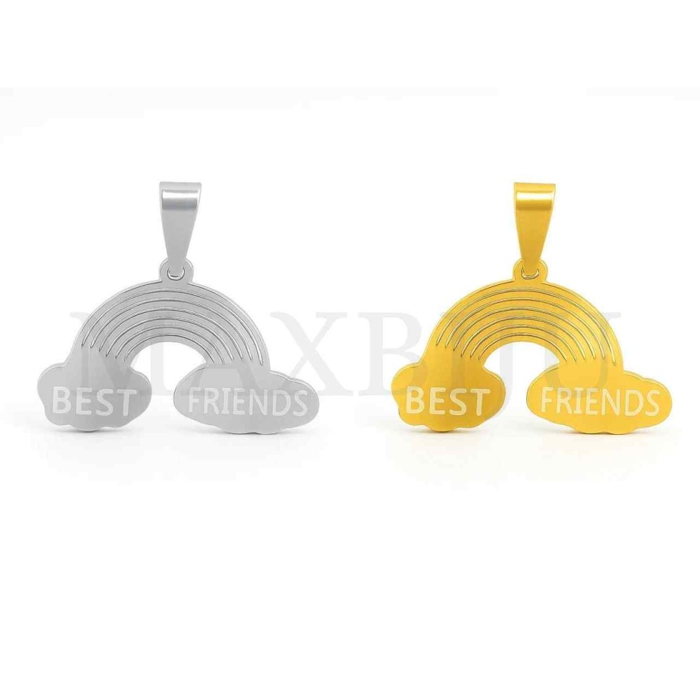 Stainless Steel Pendant - Best Friends 25x16mm