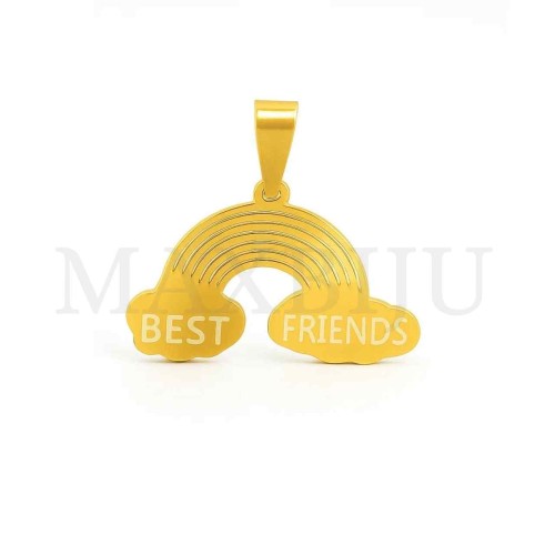 Stainless Steel Pendant - Best Friends 25x16mm