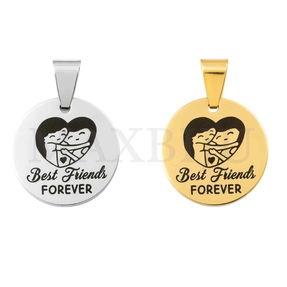 Stainless Steel Pendant - Best Friends Forever (25mm)