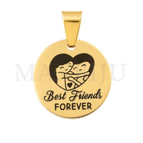 Stainless Steel Pendant - Best Friends Forever (25mm)