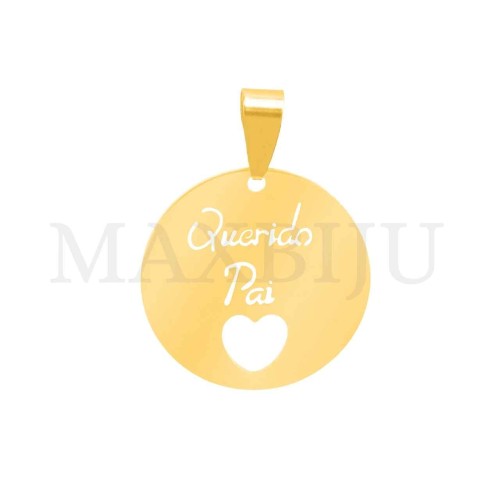 Stainless Steel Pendant - Querido Pai (25mm)