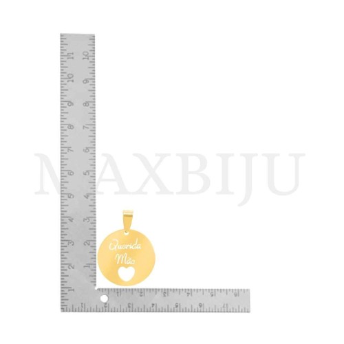 Stainless Steel Pendant - Querida Mãe (25mm)