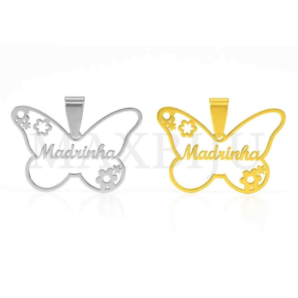 Stainless Steel Pendant - Madrinha 31x22mm