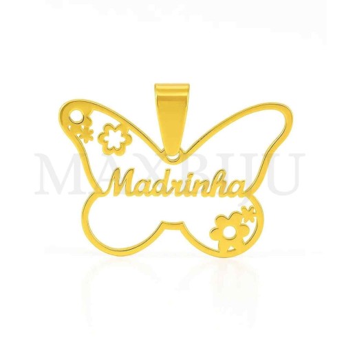 Stainless Steel Pendant - Madrinha 31x22mm