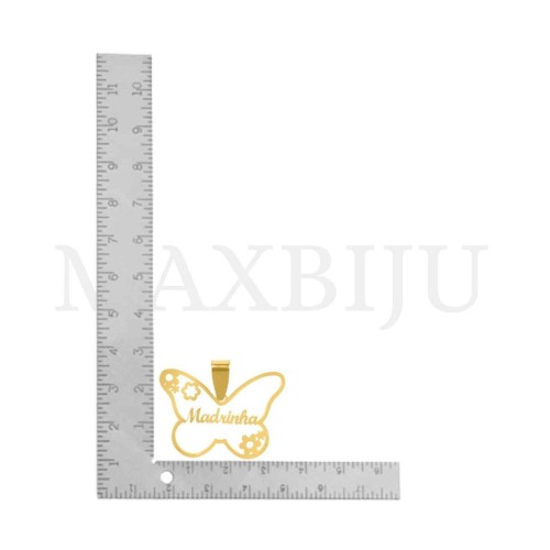 Stainless Steel Pendant - Madrinha 31x22mm