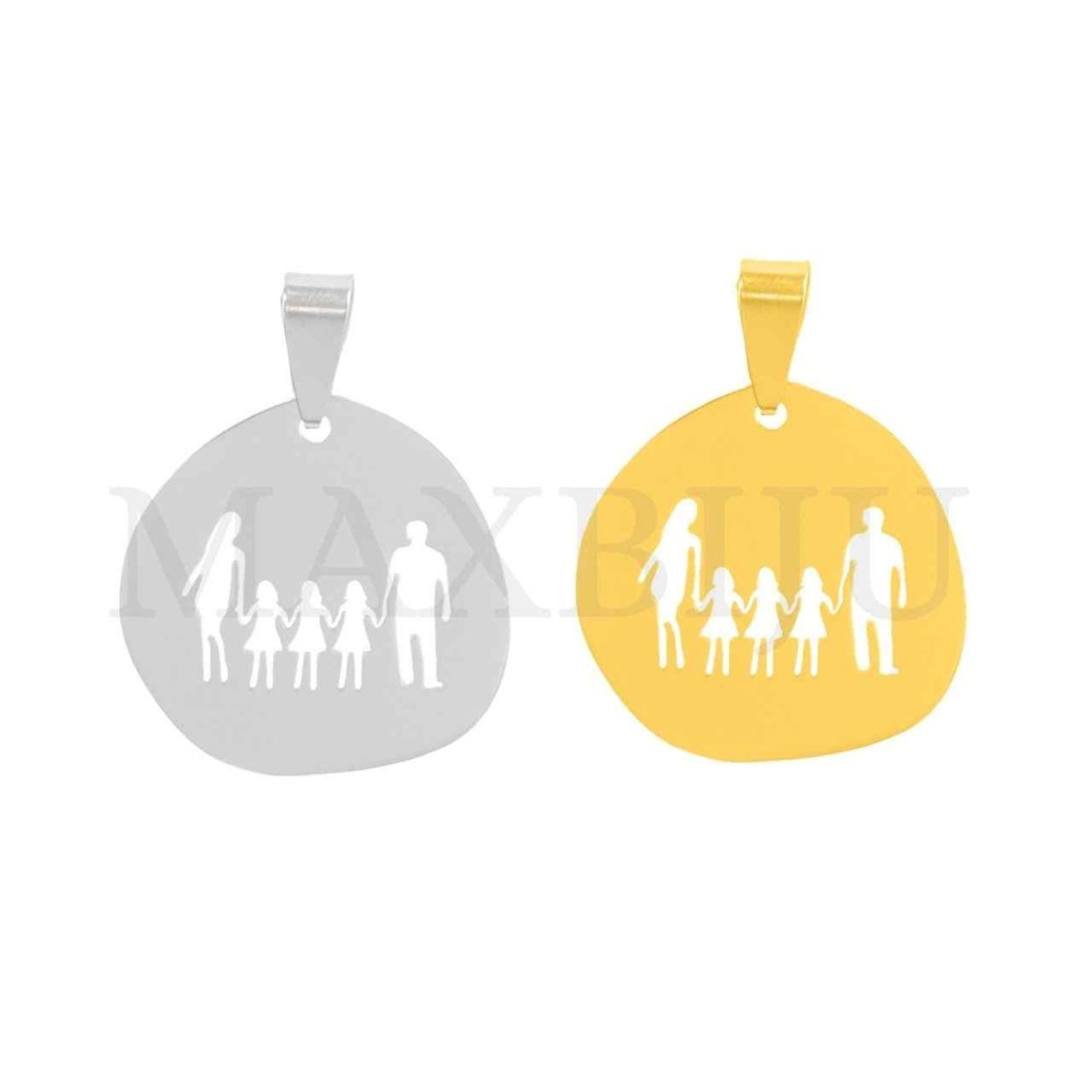 Stainless Steel Pendant - Family Three Girls (26mm)