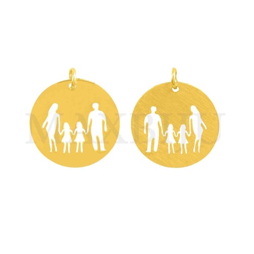 Stainless Steel Pendant - Family Two Girls (20mm)