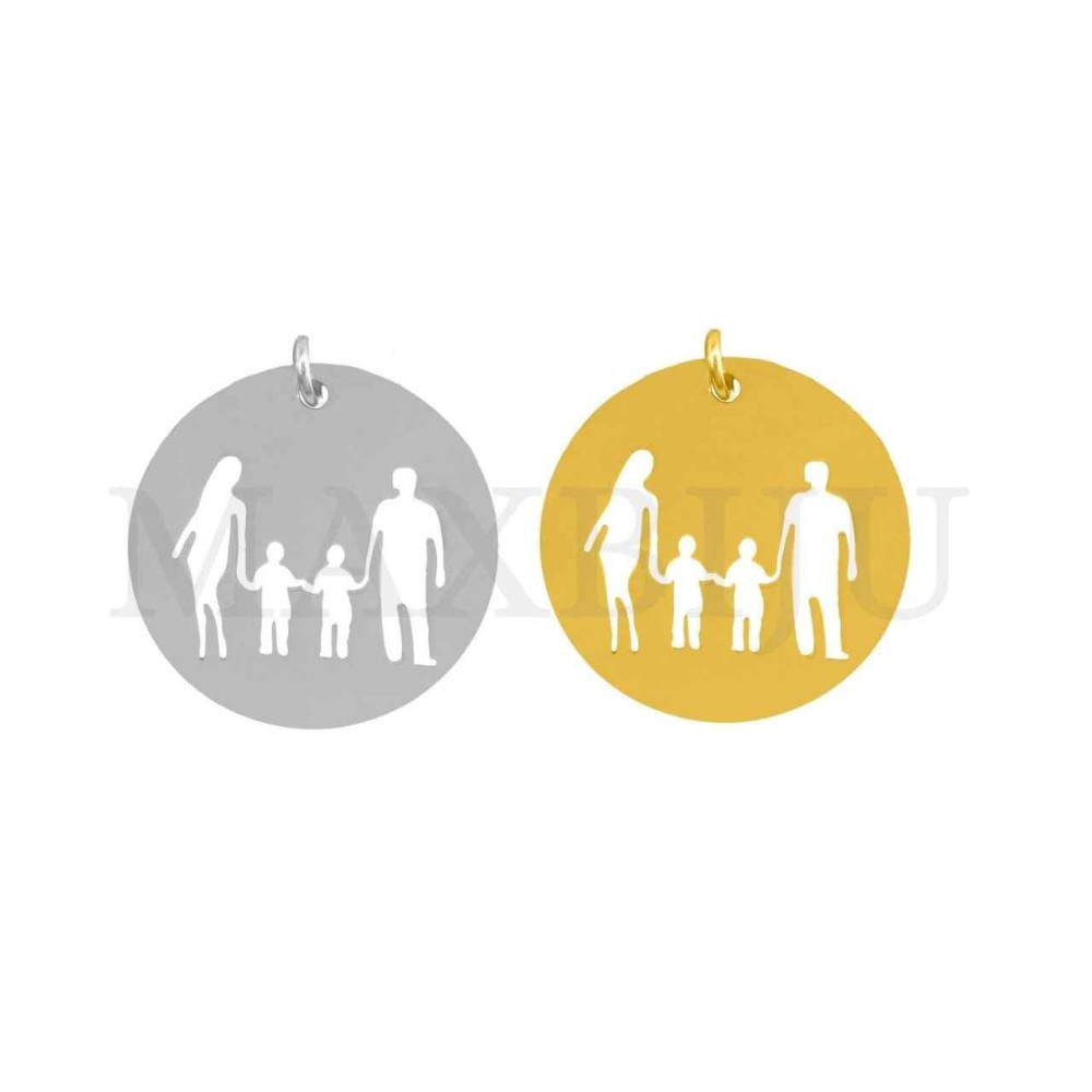 Stainless Steel Pendant - Family Two Boys (20mm)