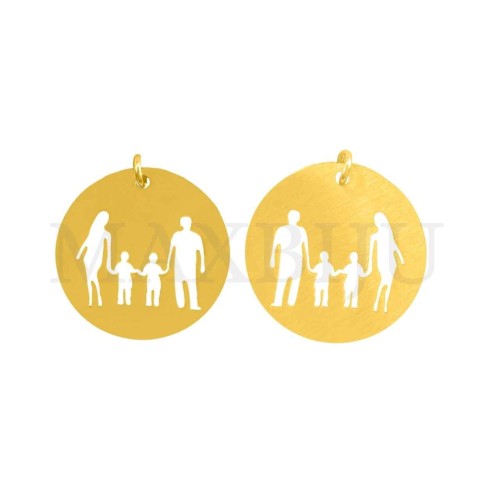 Stainless Steel Pendant - Family Two Boys (20mm)