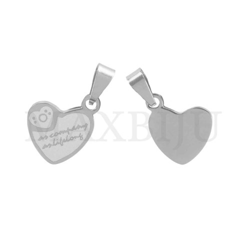 Stainless Steel Interlocking Pendant - Love 30x25mm