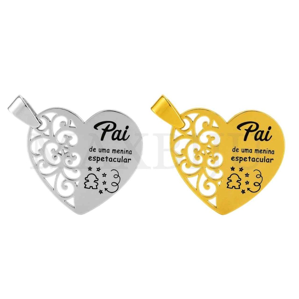 Stainless Steel Pendant - Pai 30x29mm