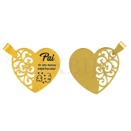 Stainless Steel Pendant - Pai 30x29mm