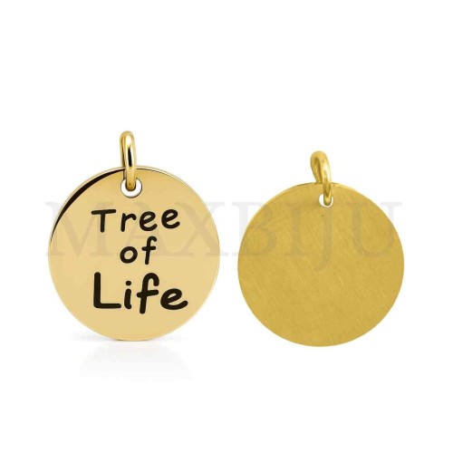 Stainless Steel Pendant - Tree of Life (15mm)