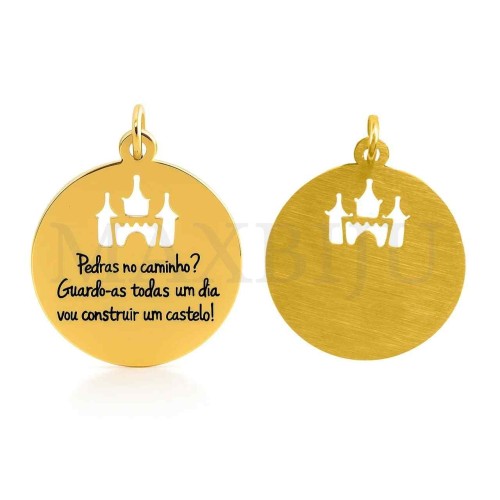 Stainless Steel Pendant - Pedras no Caminho (20mm)